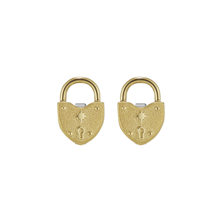 Olivia Burton Lock Heart Stud Earrings
