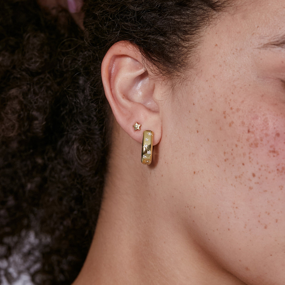 Olivia Burton Celestial Crystal Gold-Plated Hoop Earrings