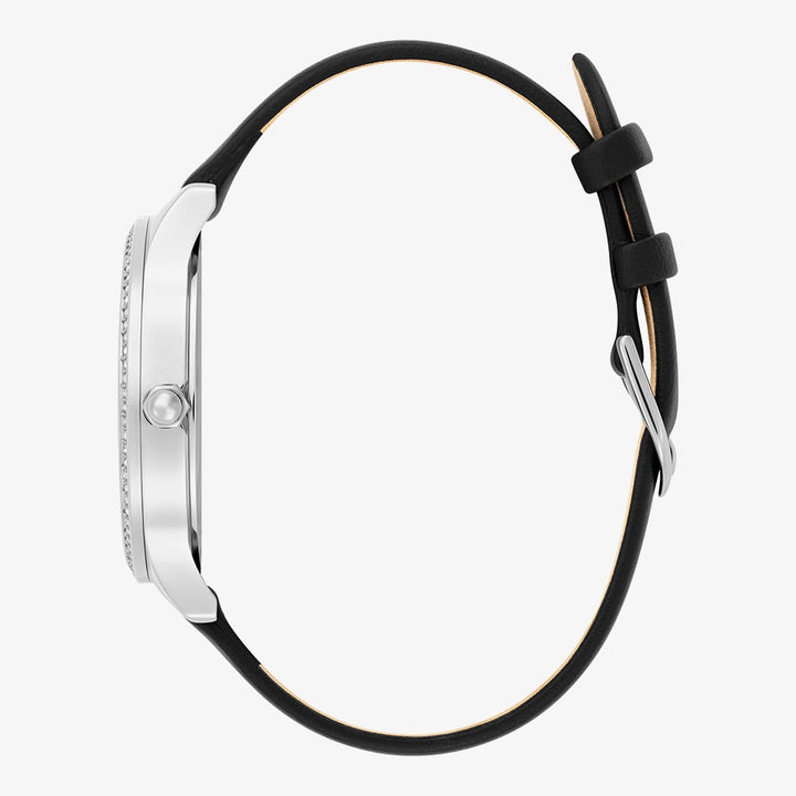 Olivia Burton Beaulieu Black Dial Crystal Set Ladies Watch with Radiant Pavé Stones