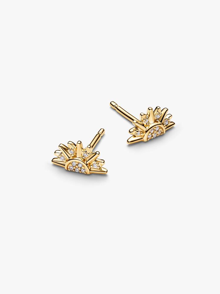 Pandora Gold Celestial Sparkling Sun Stud Earrings
