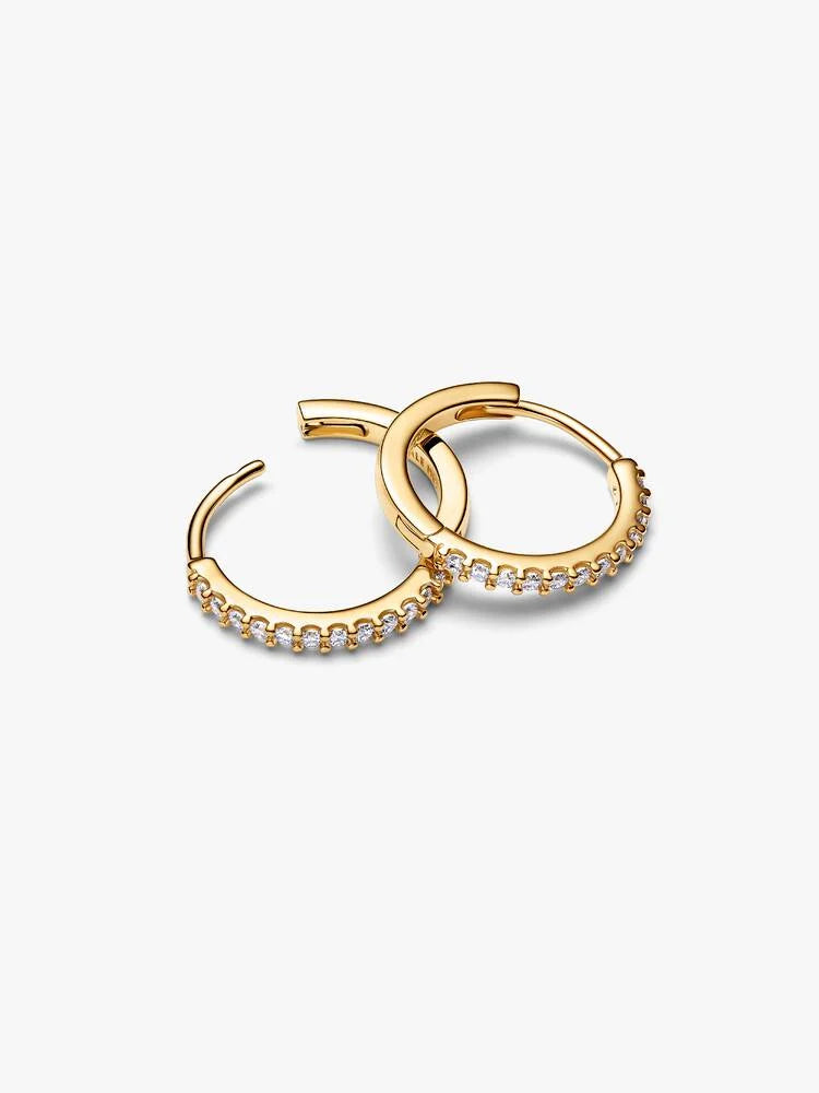 Pandora Gold Sparkling Mini Hoop Earrings