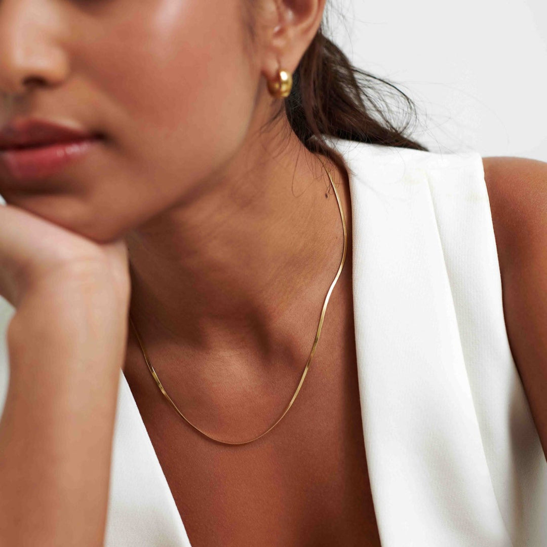 D.Louise Gold Fine Essentials Chain Necklace - Mococo
