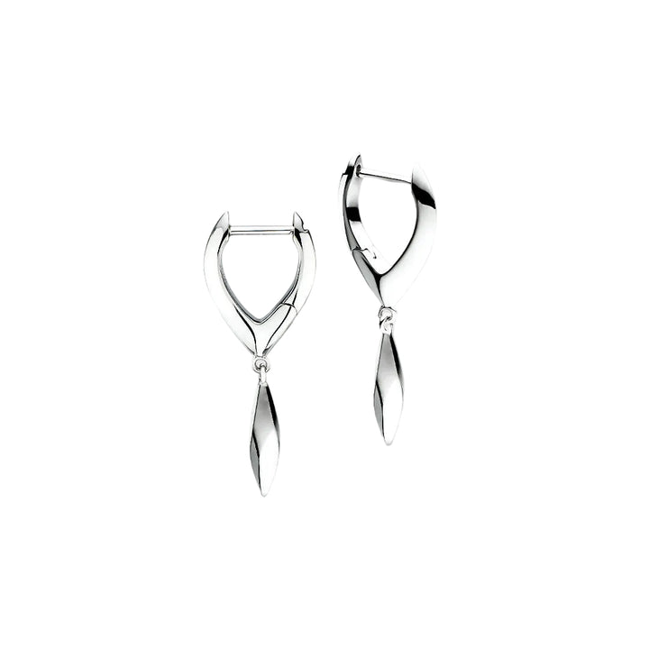 Kit Heath Glint Tapered Hoop Earrings Sterling Silver