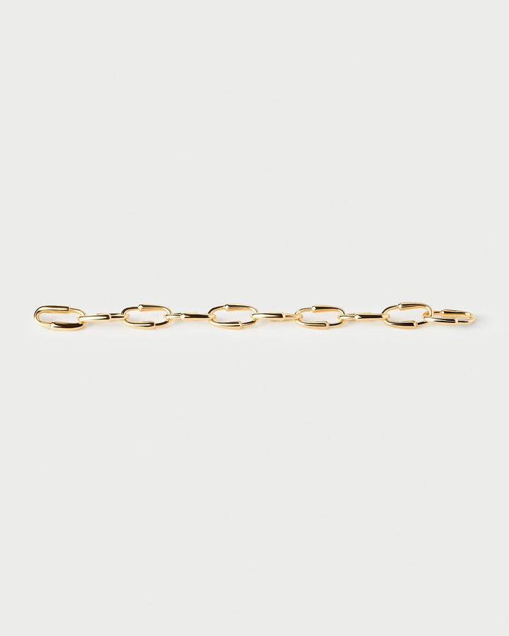 PDPAOLA Gold Loop Chain Bracelet