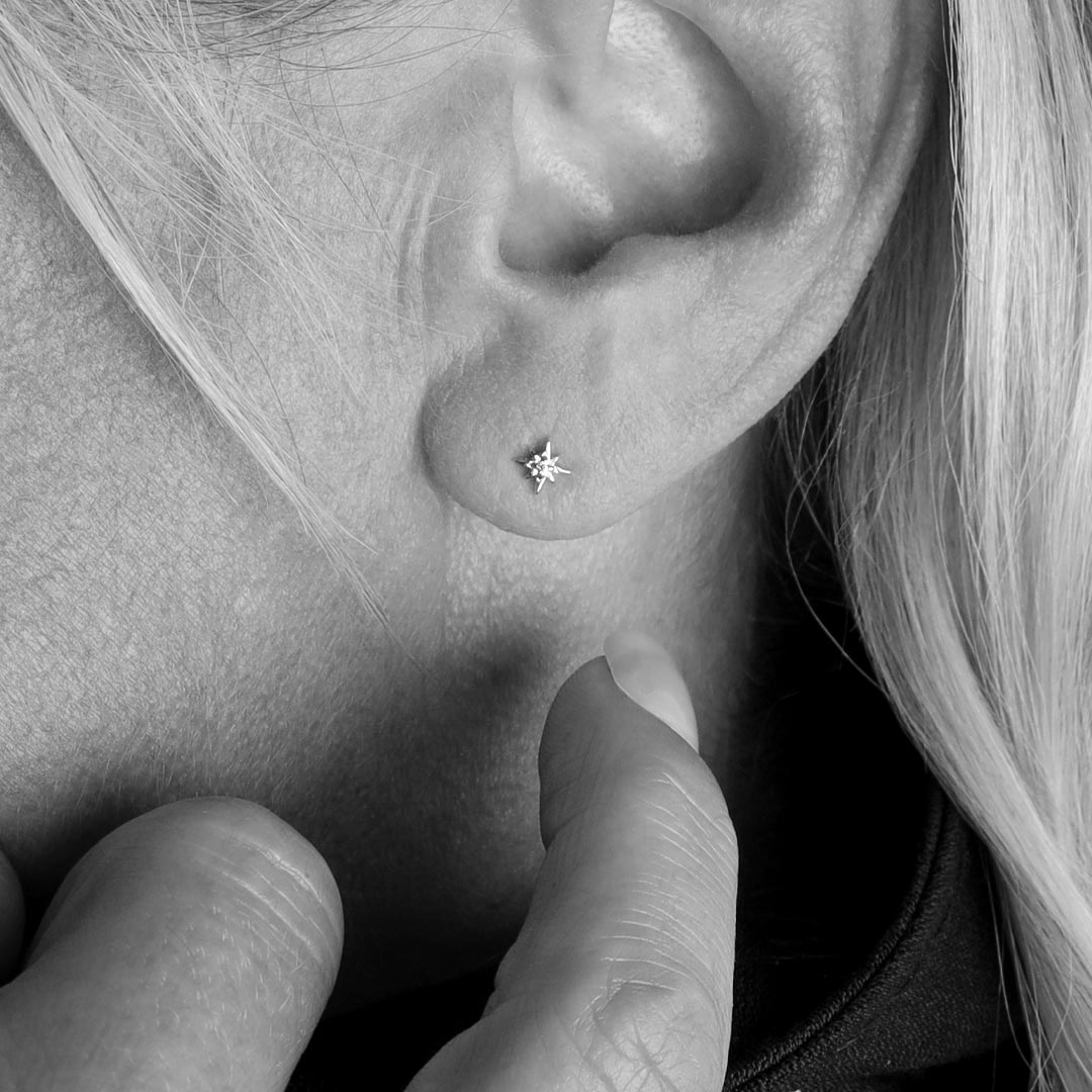 Kit Heath Celeste North Star Small Stud Earrings