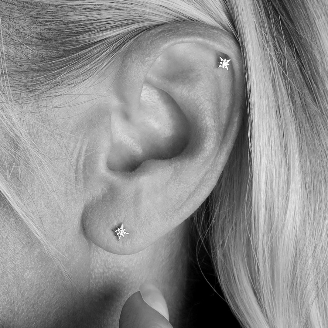 Kit Heath Celeste North Star Small Stud Earrings