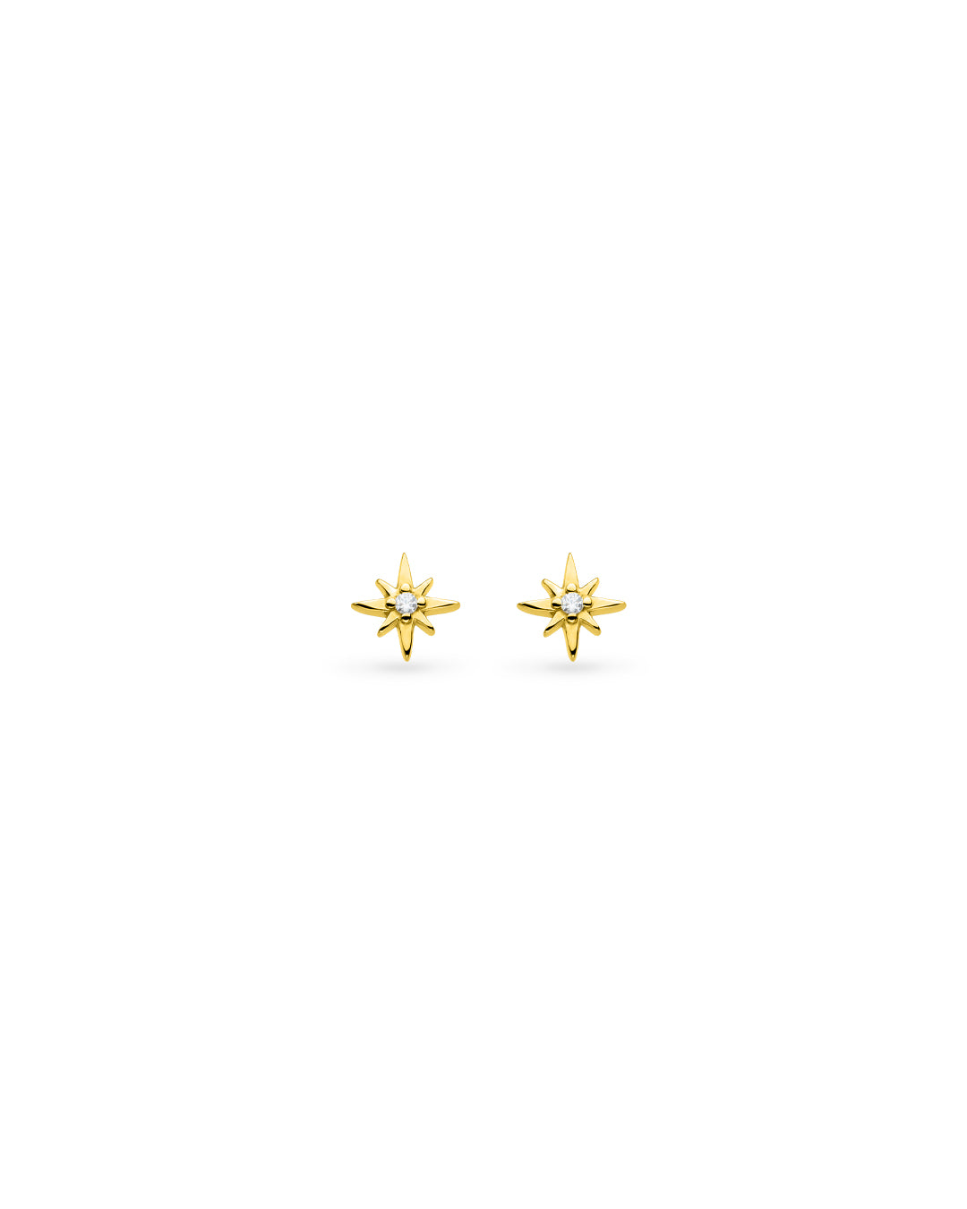 Kit Heath Gold Céleste North Star CZ Petite Stud Earrings