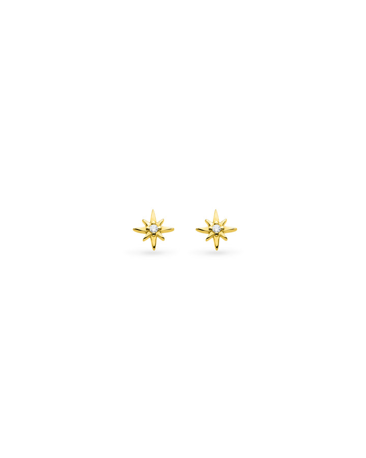 Kit Heath Gold Céleste North Star CZ Petite Stud Earrings