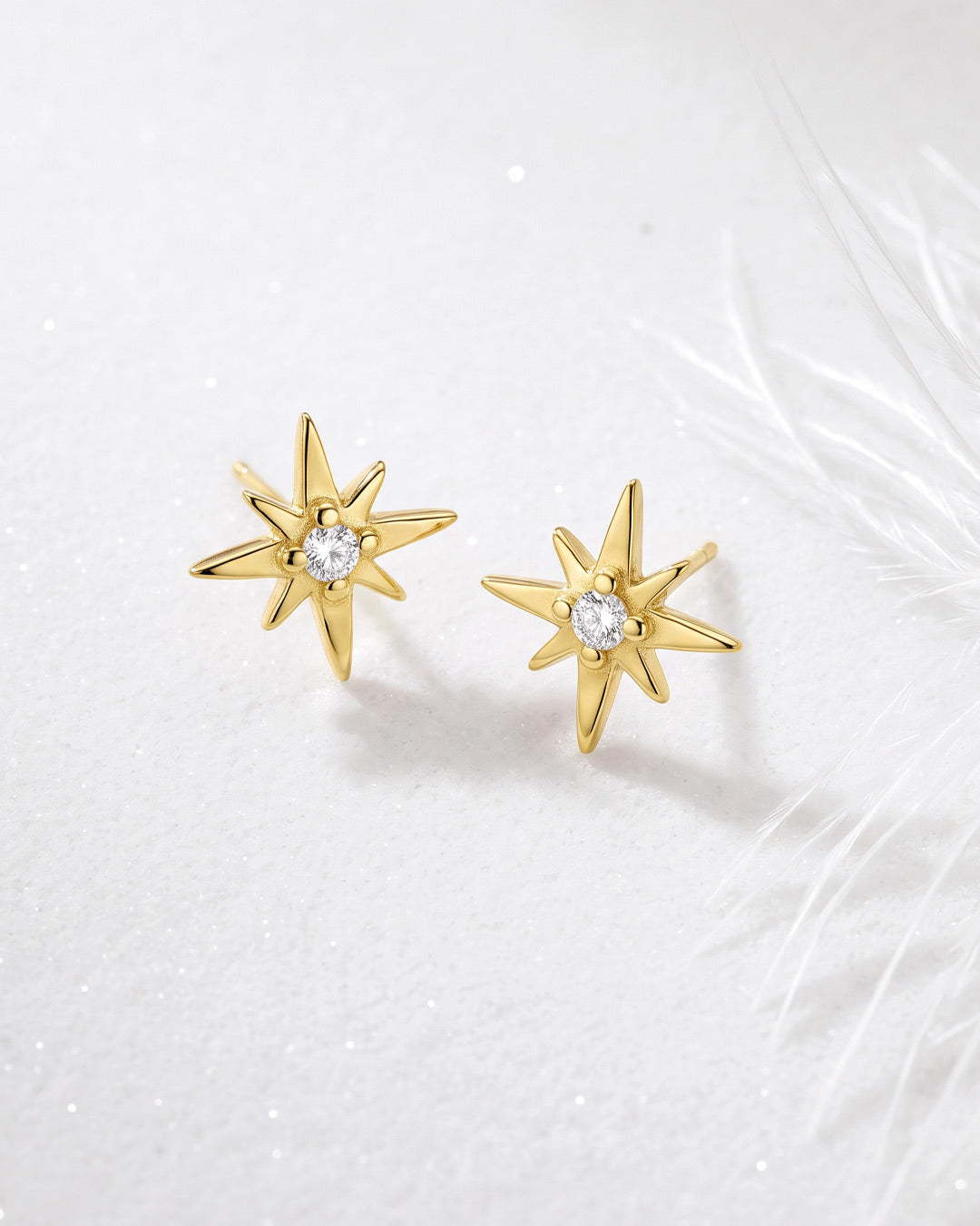 Kit Heath Gold Céleste North Star CZ Petite Stud Earrings