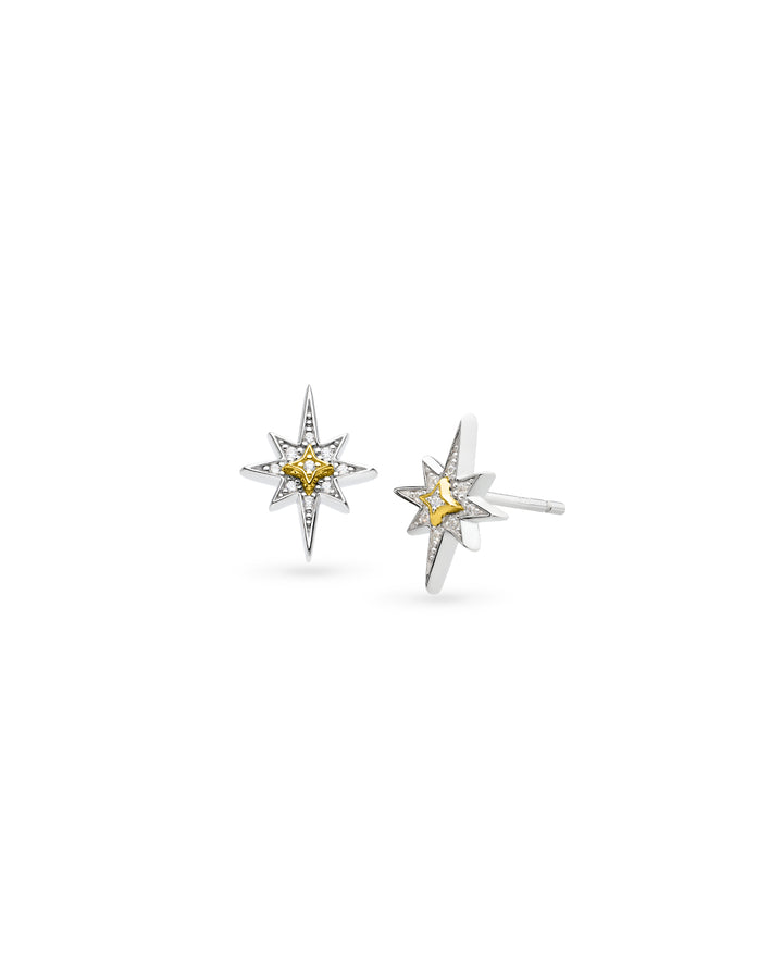 Kit Heath Mixed Metal Céleste North Star CZ Stud Earrings