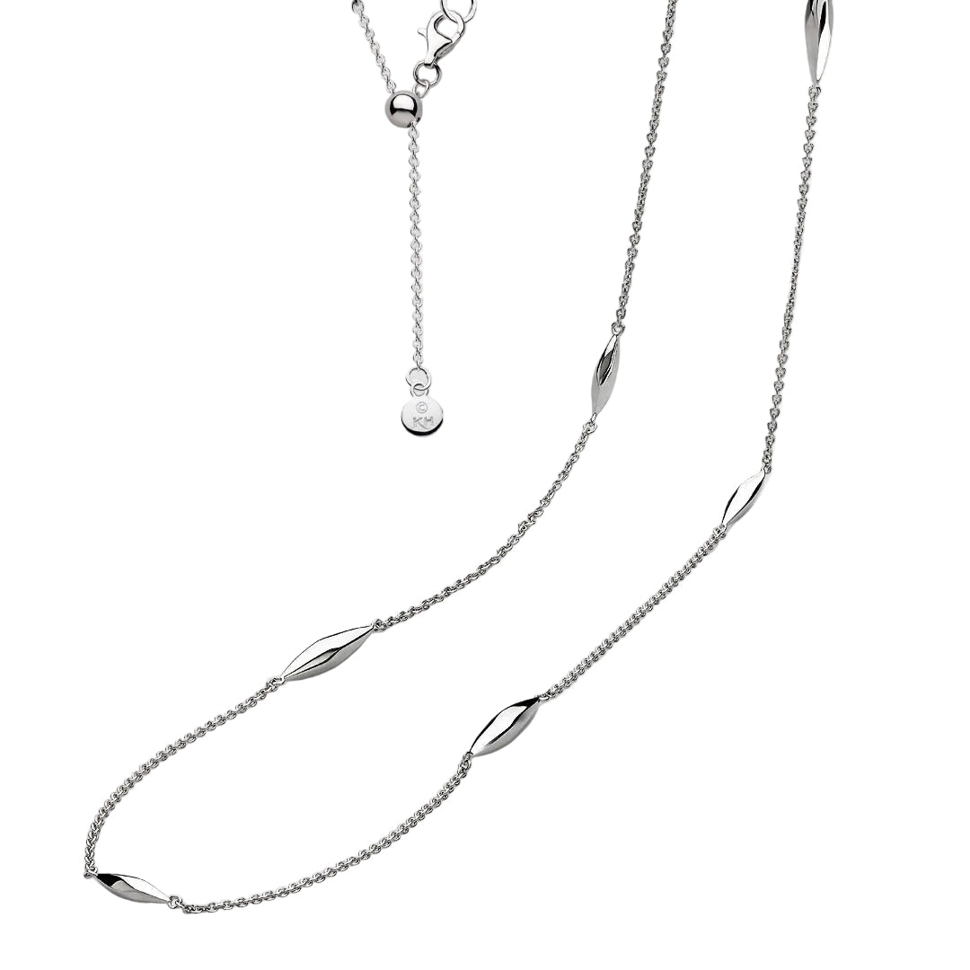 Kit Heath Glint Station Statement Necklace Sterling Silver 71.1-91.4 cm
