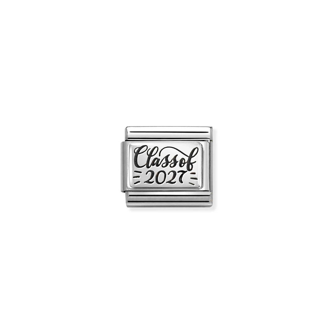 Nomination Silver Classic Plates Oxidized Class 2027 Plate Charm
