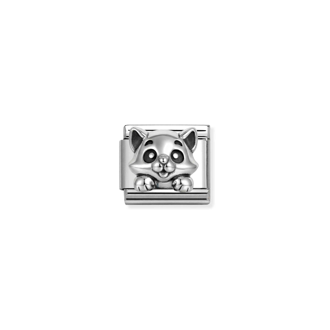 Nomination Silver Classic Oxidized Symbols Cat Charm