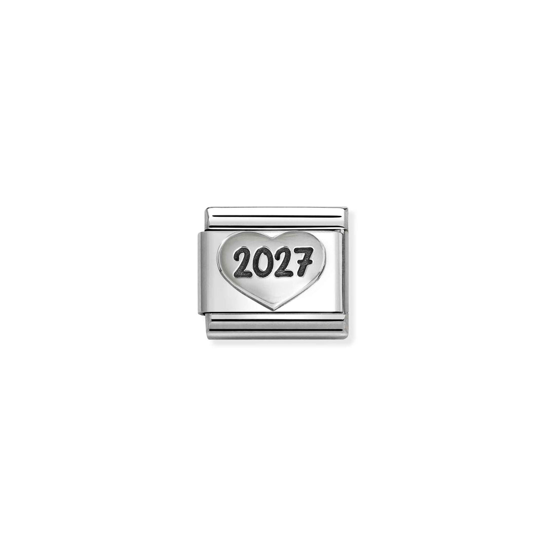 Nomination Silver Classic Oxidized Symbols 2027 Heart Charm