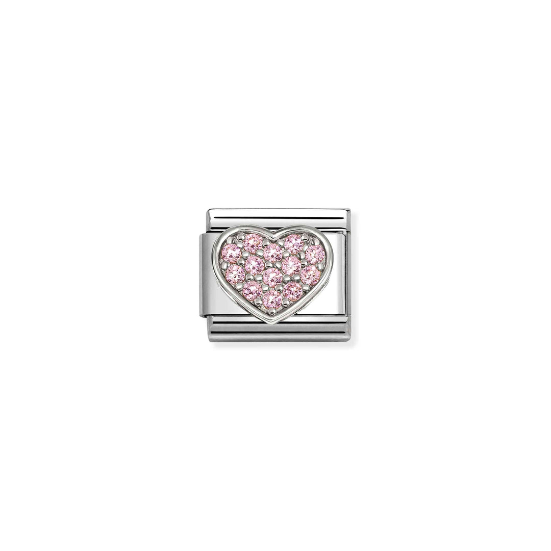 Nomination Silver Classic Rich Pink Heart Charm