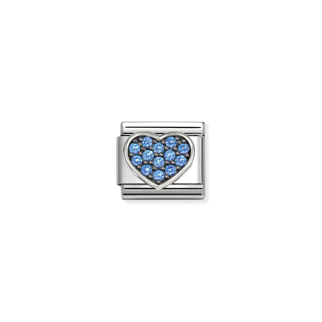 Nomination Silver Classic Rich Light Blue Heart Charm