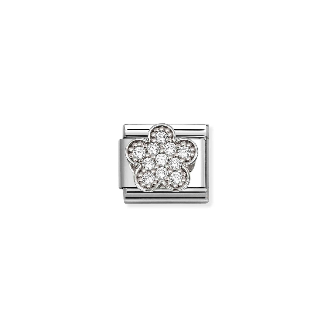 Nomination White Classic Rich Flower Charm