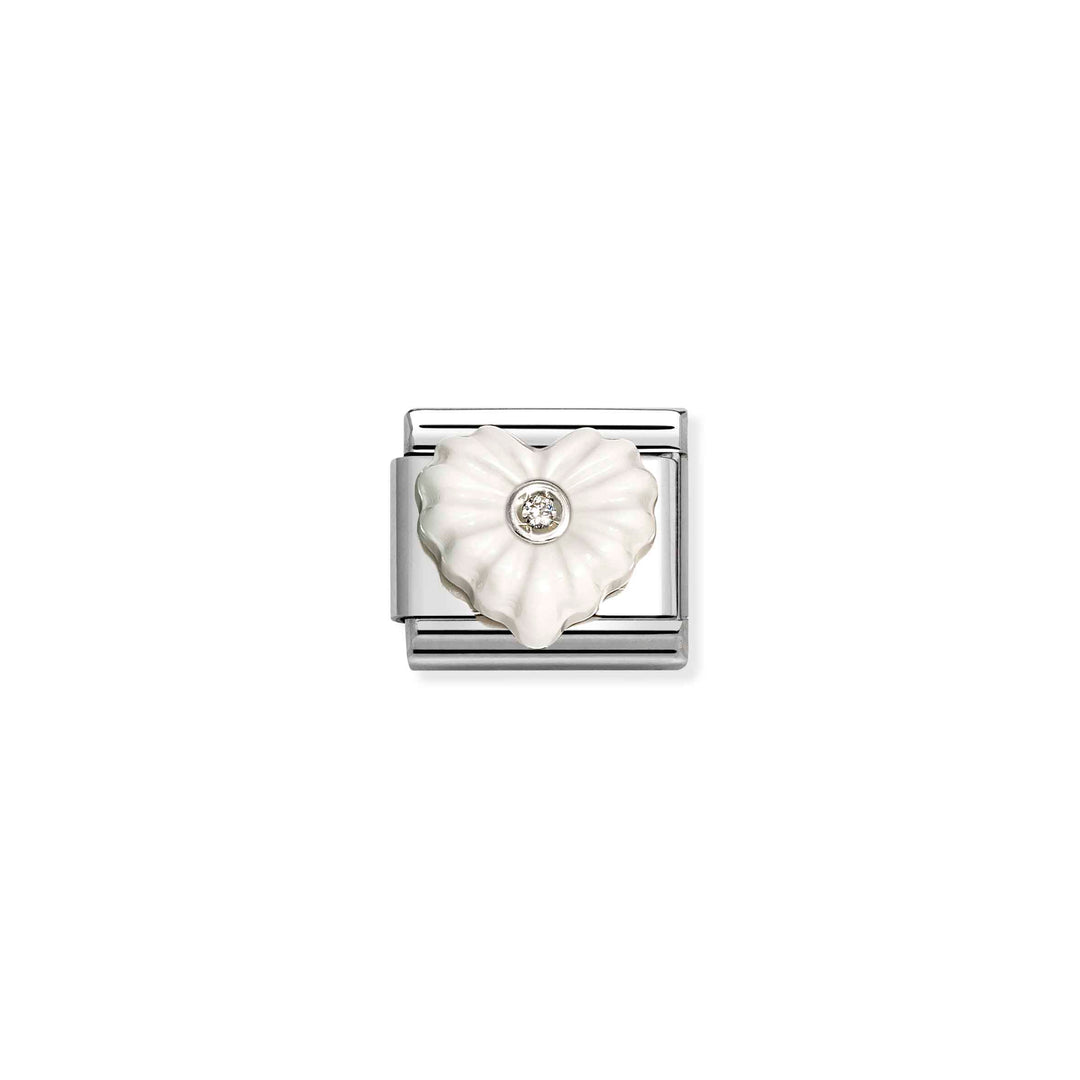 Nomination White Classic Stone Symbols Heart Charm