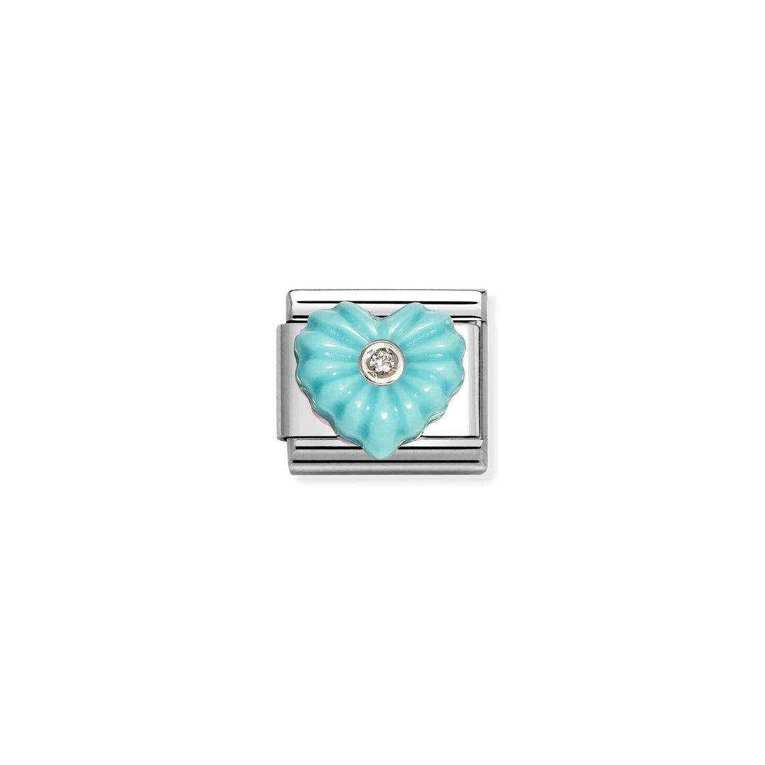 Nomination Turquoise Classic Stone Symbols Heart Charm