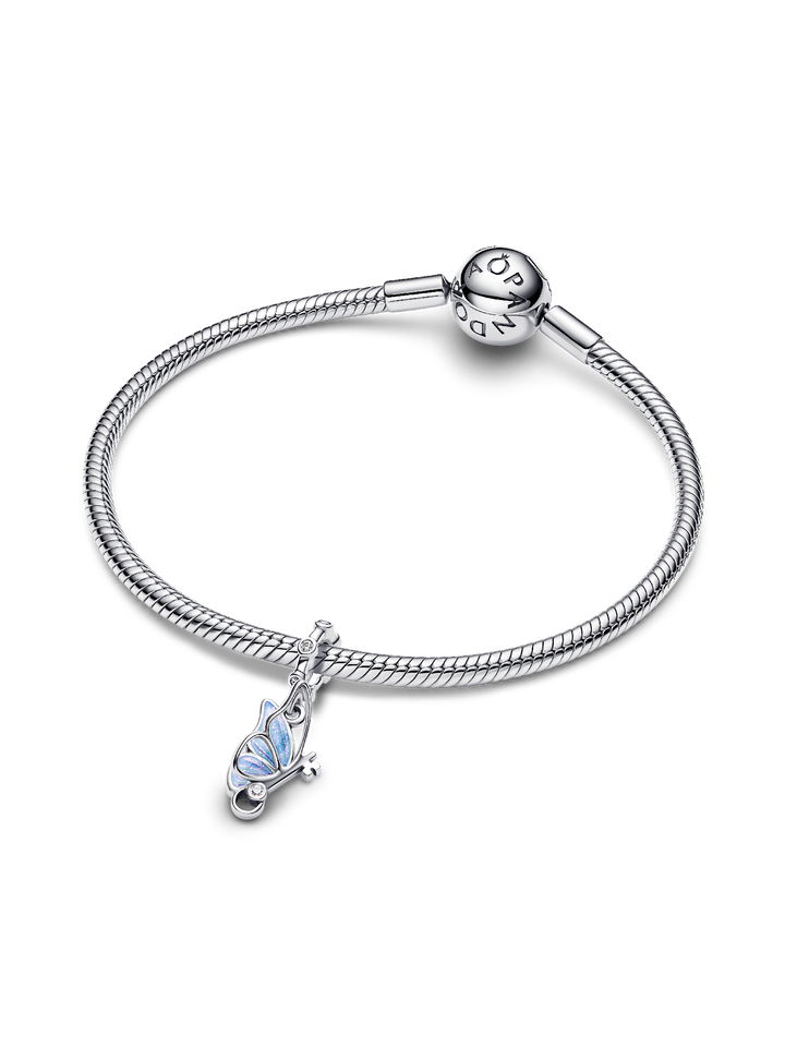 Pandora Winged Dangle Charm Sterling Silver Butterfly Key