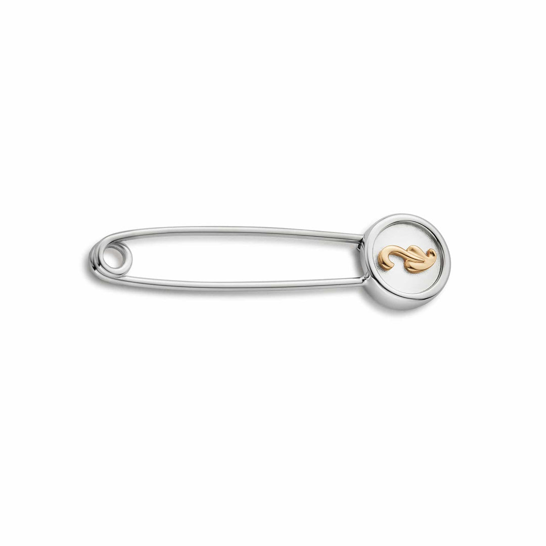 Clogau Insignia Sterling Silver Charm Brooch with Welsh Gold