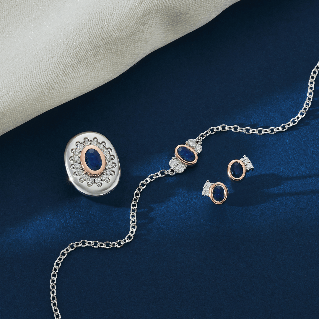 Clogau Diana Sterling Silver Bracelet with Sapphire and Zirconia