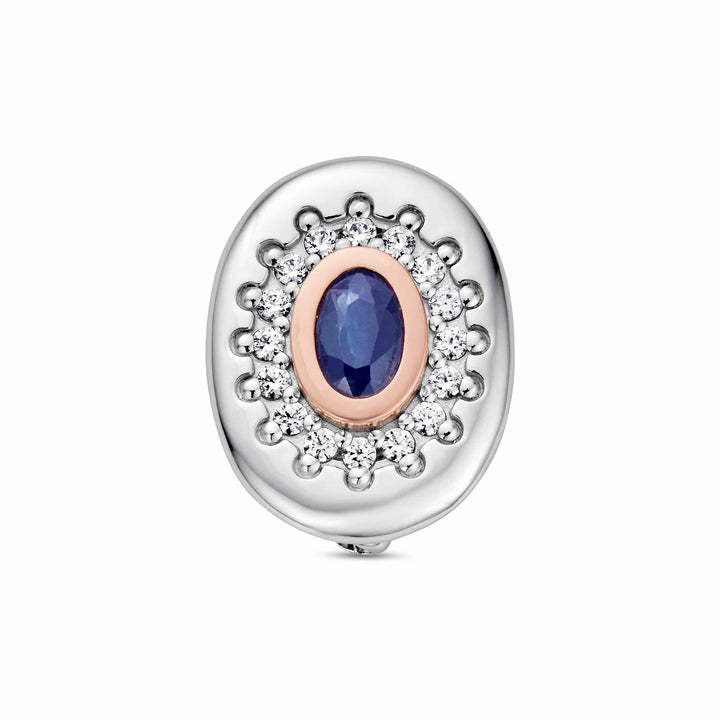 Royal Clogau Sterling Silver Diana Brooch with Sapphire and Zirconia