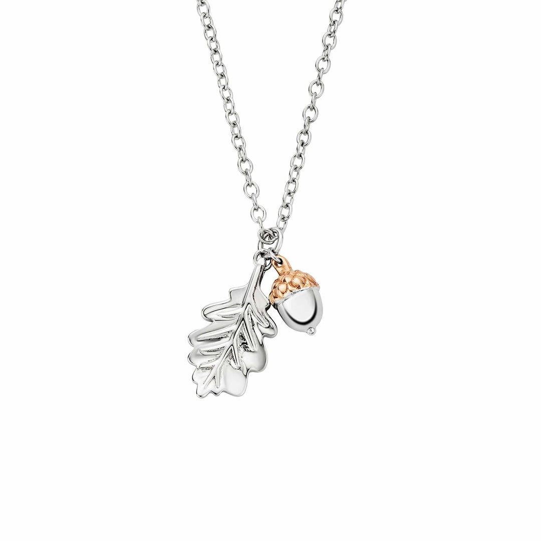 Clogau Royal Sterling Silver Oak Leaf Pendant with Rare Welsh Gold