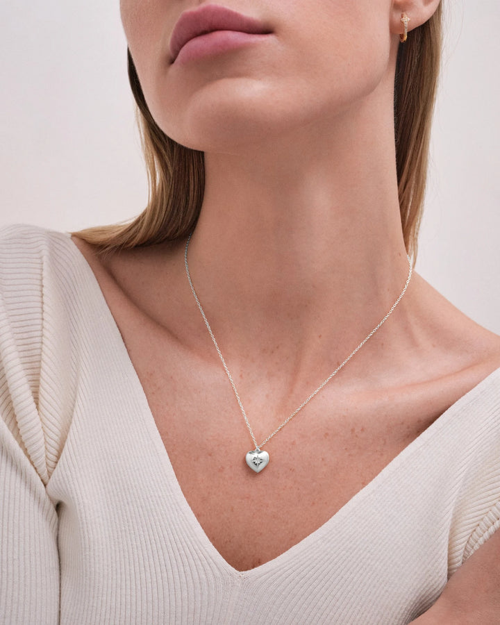Astley Clarke Mini Heart Locket Necklace - Personalized Sterling Silver or Gold Vermeil