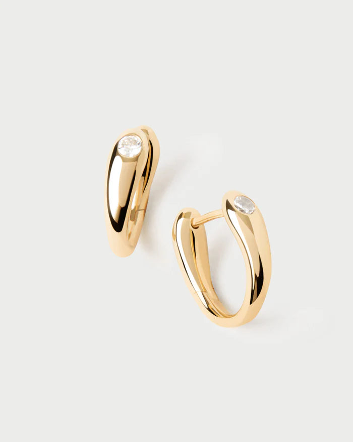 PDPAOLA Gold Serena Hoop Earrings