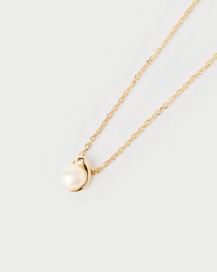 PDPAOLA Gold La Perla Solitary Necklace