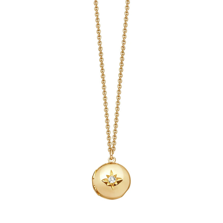 Astley Clarke Mini Star Locket Necklace - Personalized Sterling Silver or Gold Vermeil