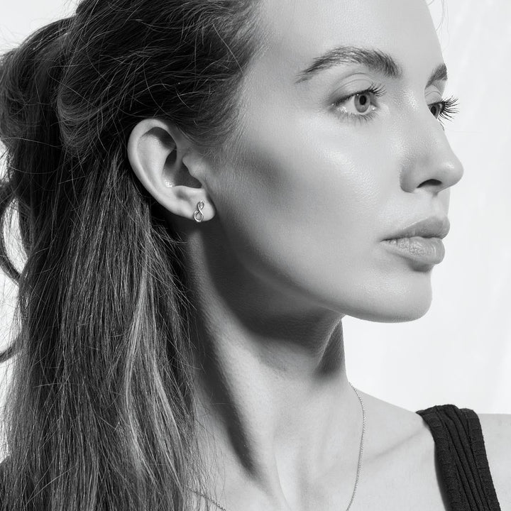 Kit Heath Silver Mini Infinity Stud Earrings