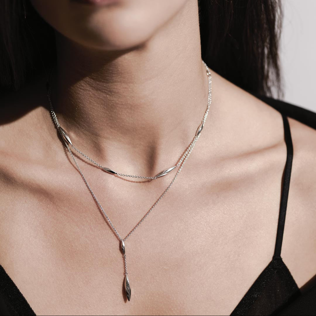 Kit Heath Glint Station Necklace Sterling Silver 45.7 cm