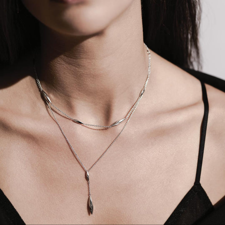 Kit Heath Glint Station Necklace Sterling Silver 45.7 cm