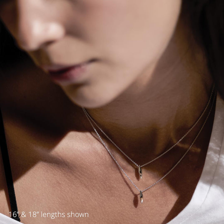 Kit Heath Glint Mini Silver Pendant Necklace 45.7 cm