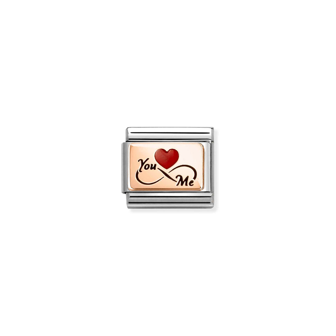 Nomination Rose Gold-Plated Classic You Me Red Heart Charm