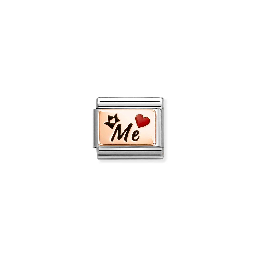 Nomination Rose Gold Classic Me Red Heart Crown Charm