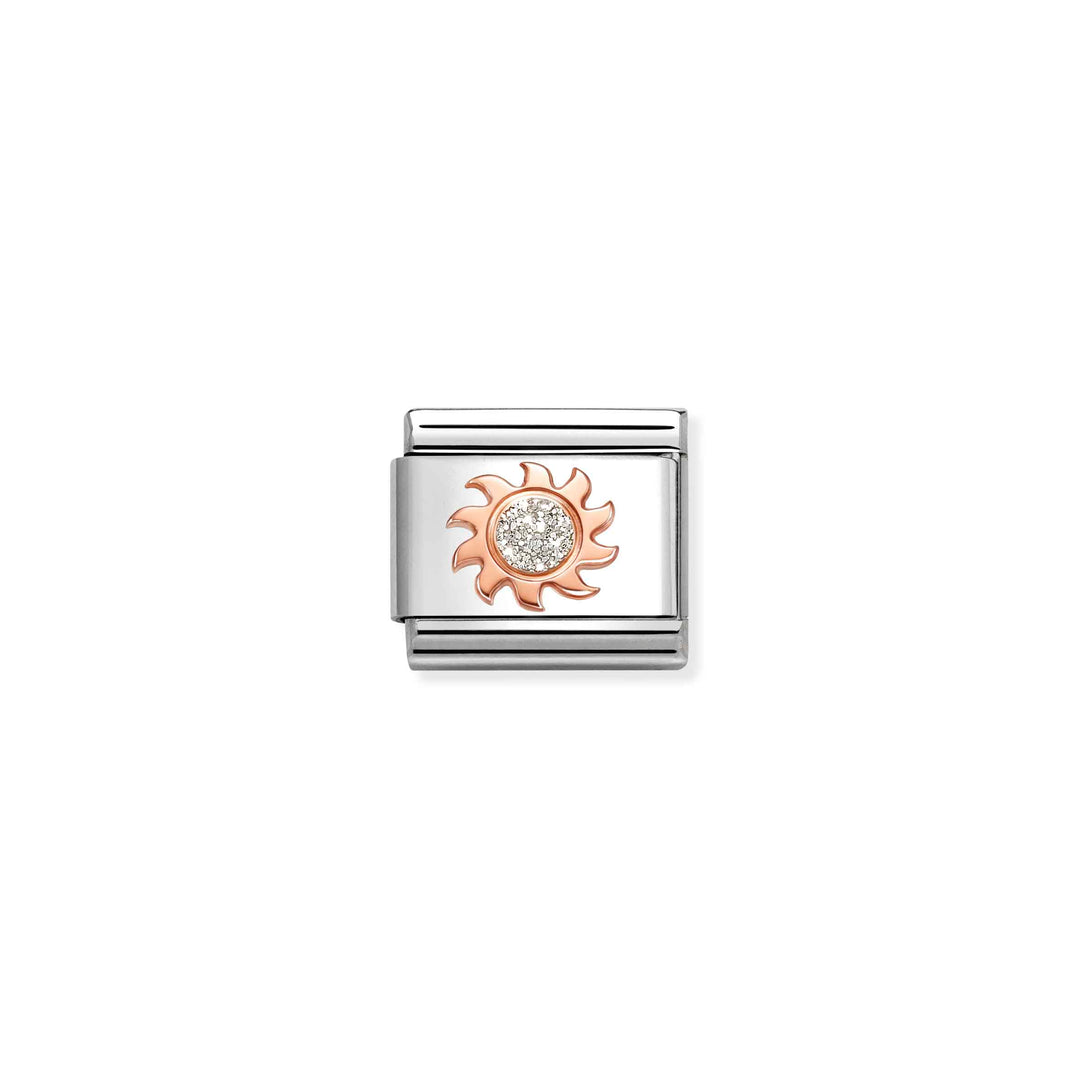 Nomination Classic Rose Gold Glitter Symbols Sun Charm