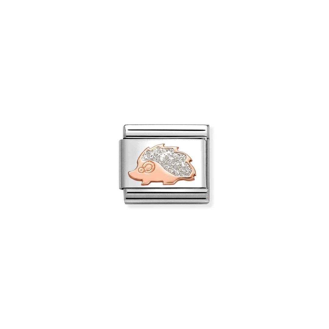 Nomination Rose Gold Classic Glitter Symbols Hedgehog Charm