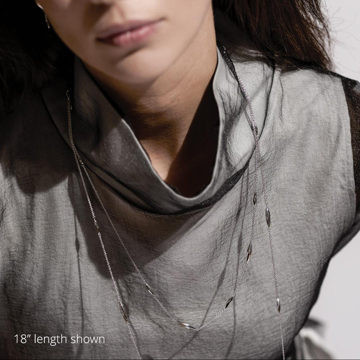 Kit Heath Glint Station Necklace Sterling Silver 45.7 cm