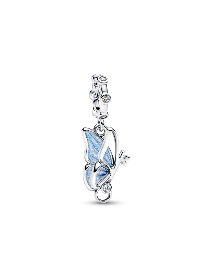 Pandora Winged Dangle Charm Sterling Silver Butterfly Key