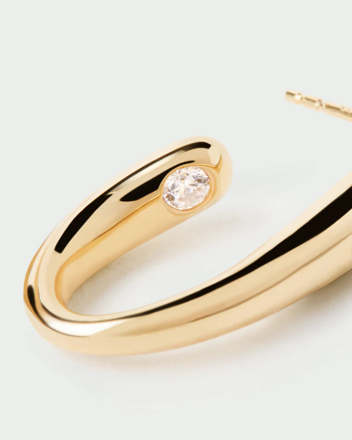 PDPAOLA Gold Volta Hoop Earrings