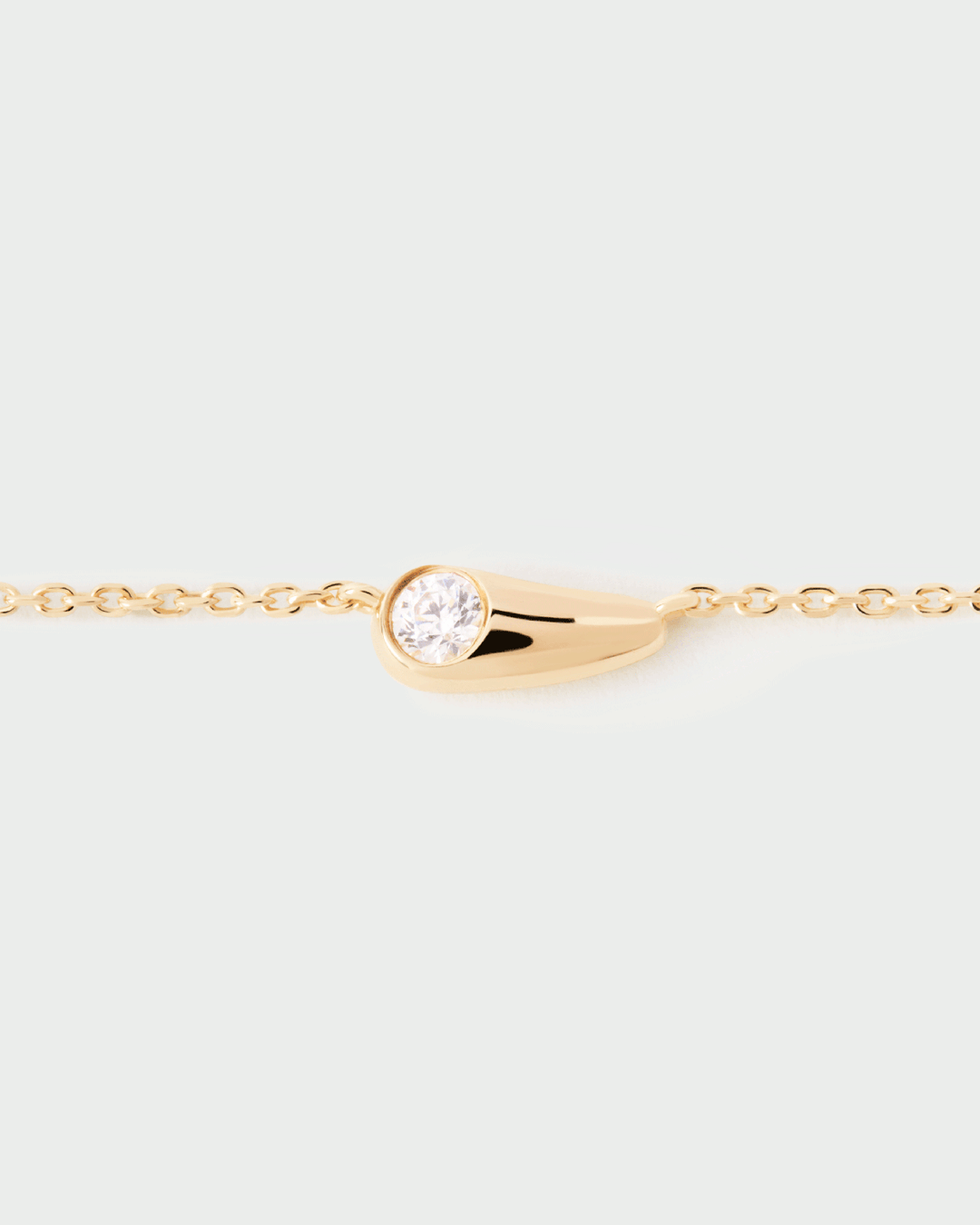 Elegant Becca Bracelet: White Zirconia, Adjustable Gold-Plated Sterling Silver Chain