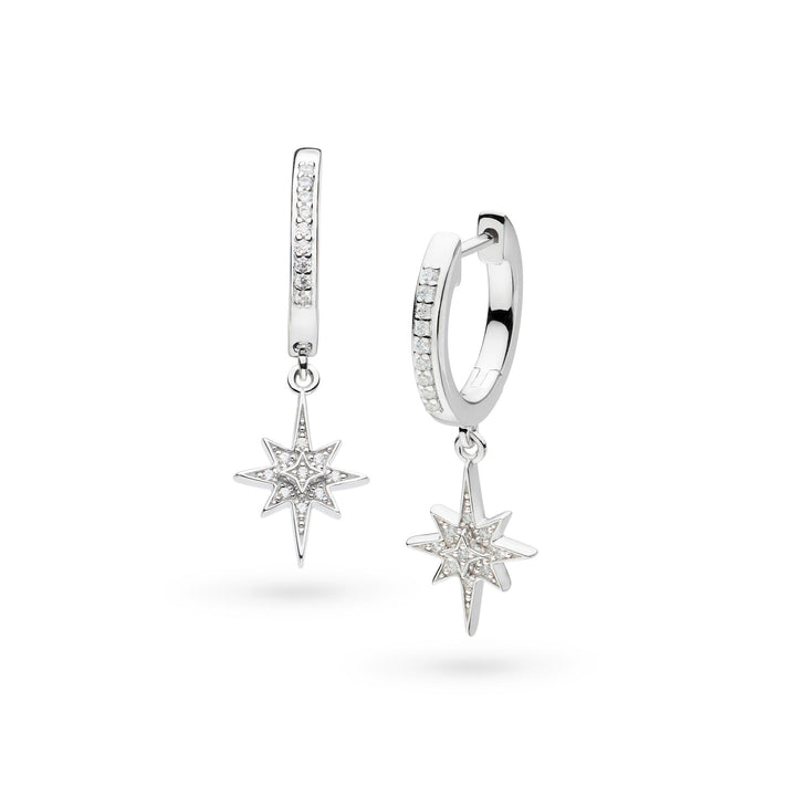 Kit Heath Celeste North Star Hinged Hoop Drop Earrings