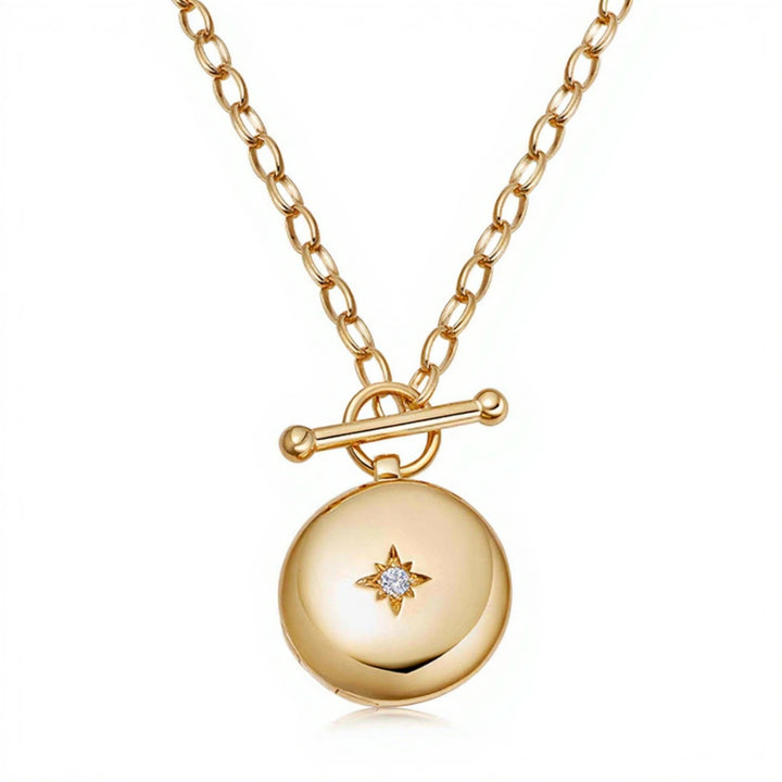 Astley Clarke Personalized Locket Necklace - T-Bar & White Sapphire