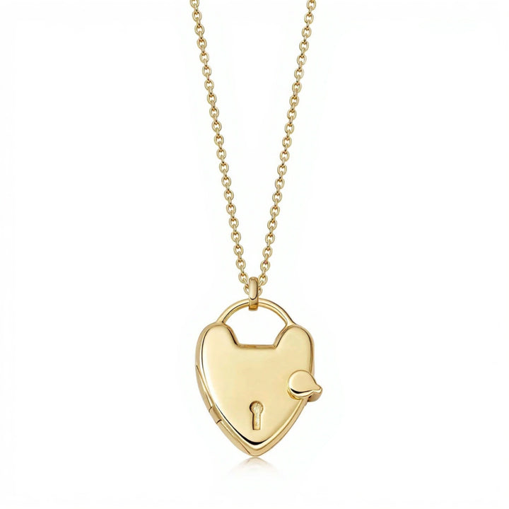 Astley Clarke Personalized 18ct Gold Vermeil Padlock Heart Locket Necklace