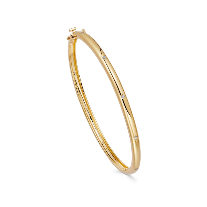 Astley Clarke Celestial Orion Bangle - Gold Vermeil with White Sapphire Stars