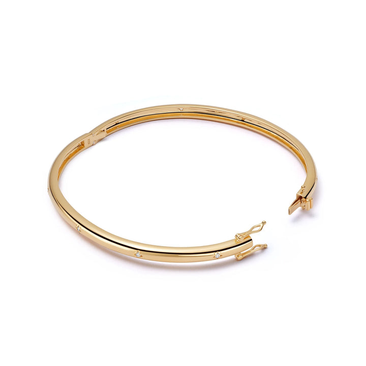 Astley Clarke Celestial Orion Bangle - Gold Vermeil with White Sapphire Stars