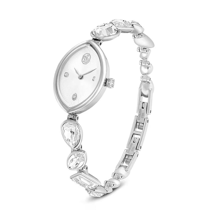 Swarovski Silver Gema Crystal Bracelet Watch